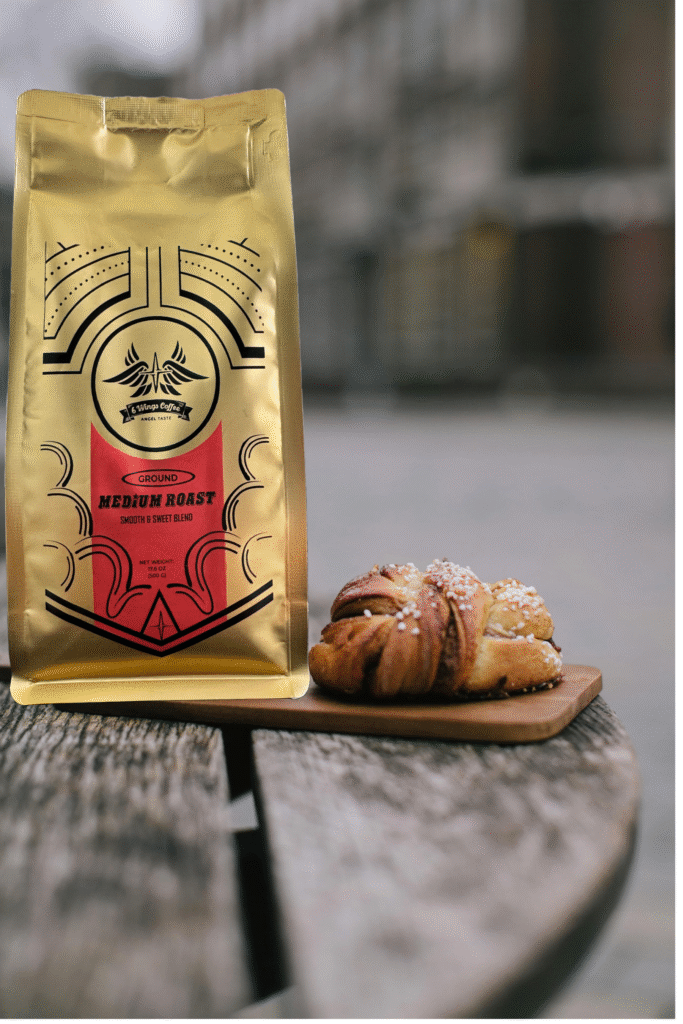 6 Wings Coffee Medium Roast 500G with Croissant